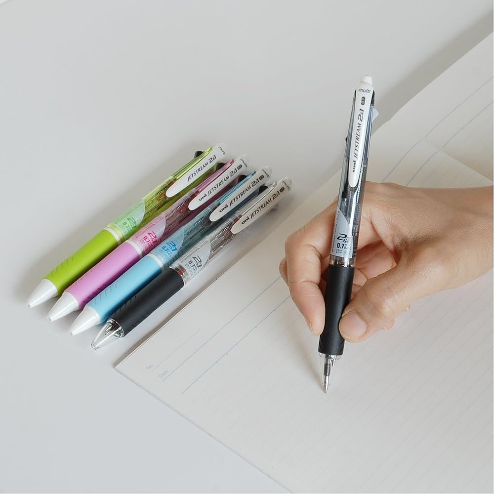 Многофункциональная ручка Mitsubishi Pencil MSXE350007P13 Jetstream 2 & 1 0.7 Розовая Легко пишет