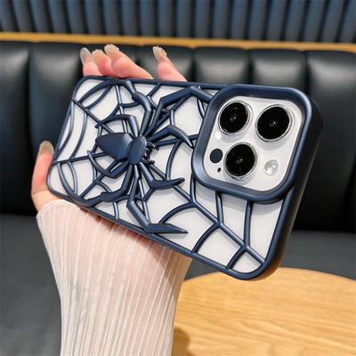 Мультяшный 3D узор паука, полый, чехол для отвода тепла для iPhone 16e 16 15 14 Plus 13 12 16 Pro Max 11 15, матовый силиконовый чехол