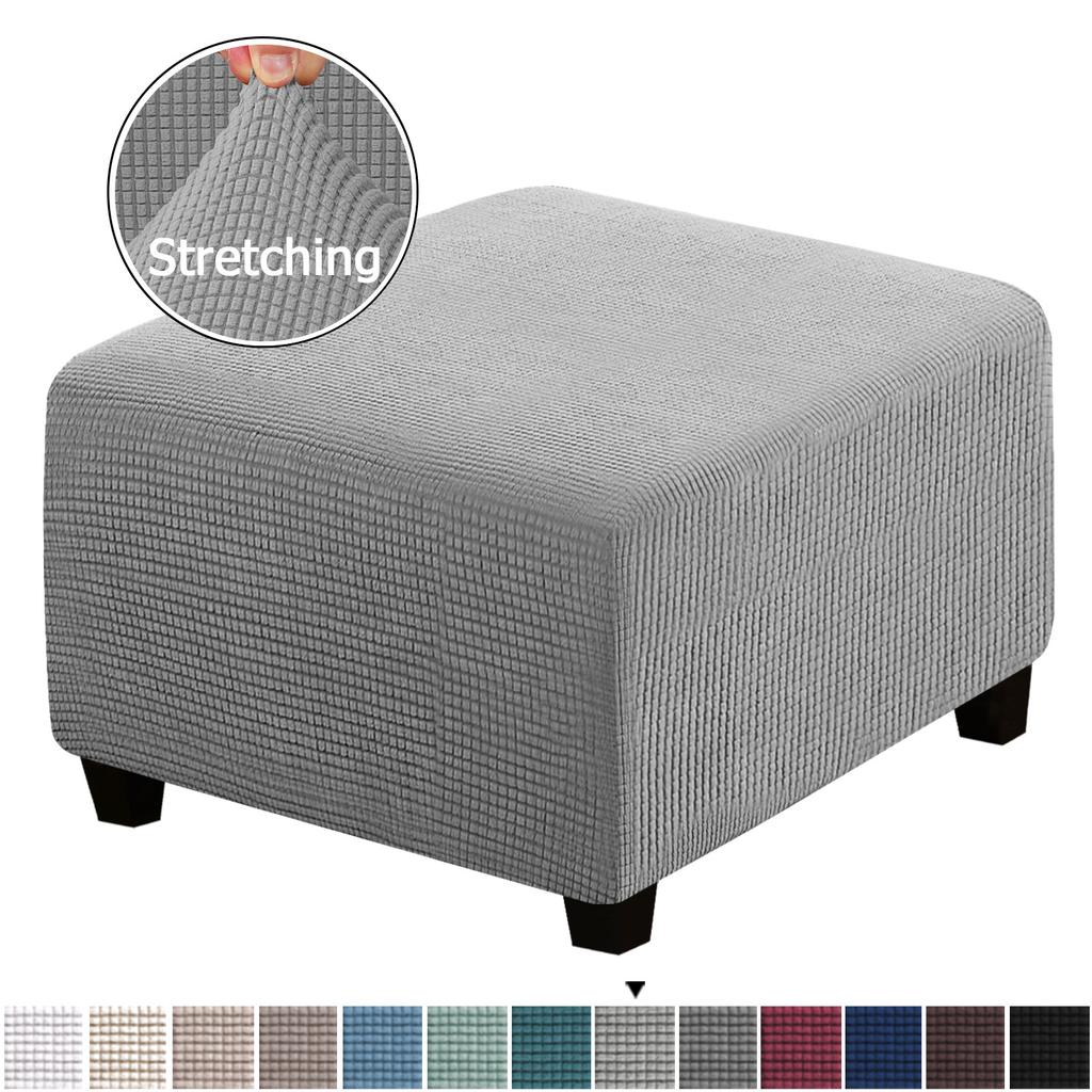 Square Elastic Step Cover Thickened Full Cover Square Low Stool Cover Household Sofa Step Stool Protection Cover