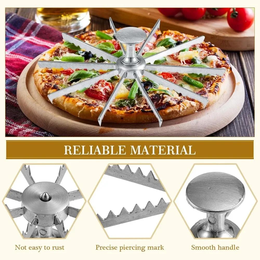 6/8/10/12 ломтиков алюминиевый сплав нож для пиццы острый зубчатый разделитель для пиццы пирога торта для кухни ресторана выпечки профессиональные инструменты