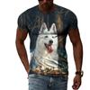 Interesting Animal Dog Graphic T Shirts For Men Summer Fashion Casual Personality Creative Design Street Style 3D Print Tees Top