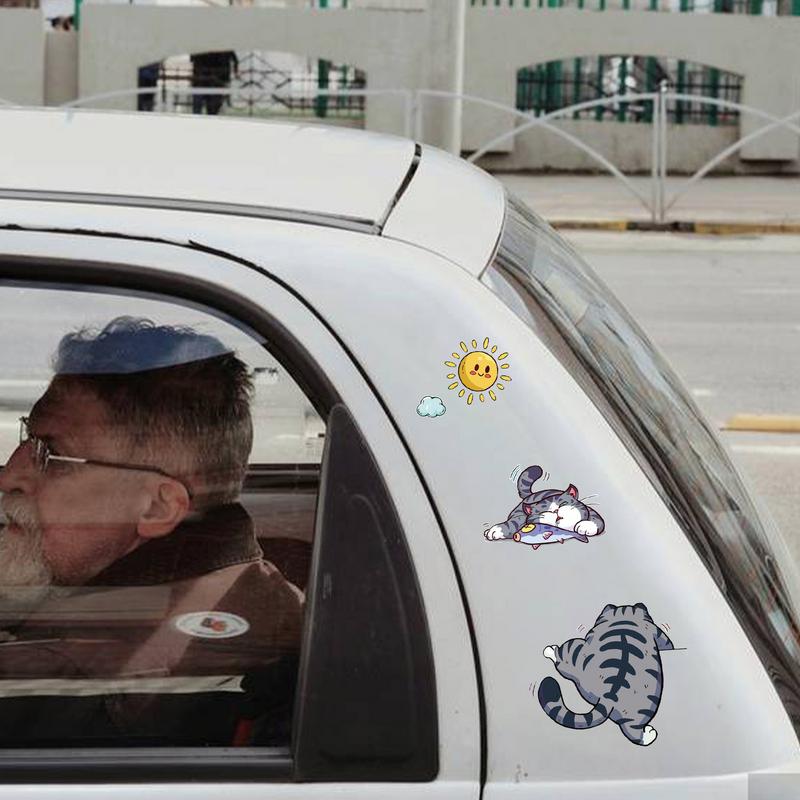 Lazy Sleeping Cat Sticker Auto Cute Animal Stickers Car Body Waterproof Vinyl Decals Decor Motorcycles Helmets Wall Window