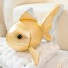 Lucky Koi Goldfish Shaped Plush Toy Soft PU Leather Cartoon Fish Doll Home Decor  Kids Birthday Gift Animal Cushion Throw Pillow