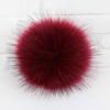 12CM DIY Luxury Faux Fur PomPom Natural Fox Hairball Hat Ball Pom Pom Handmade Large Hair Ball Knitted Hat Cap Accessories
