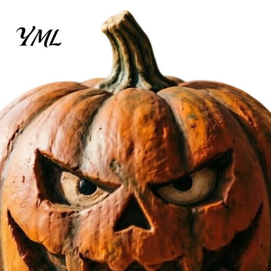 Decorative Holiday Pumpkin Crafts Halloween Wooden Figurine, Rustic Spooky Ornament, Fall Seasonal Room Ornament Table Centerpiece for Home