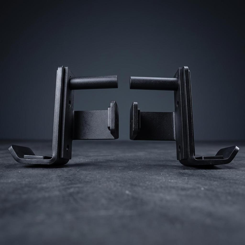Power Rack J-Hook Matte Black Reinforced for Weightlifters, Athletes