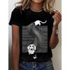 Забавная женская футболка с 3D-принтом, футболка с милым животным, повседневный топ с короткими рукавами в стиле Харадзюку для девушки, одежда оверсайз