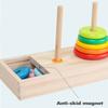 Wooden Material Hanoi Tower Classic Design Educational Puzzle New Rainbow Stacking Games