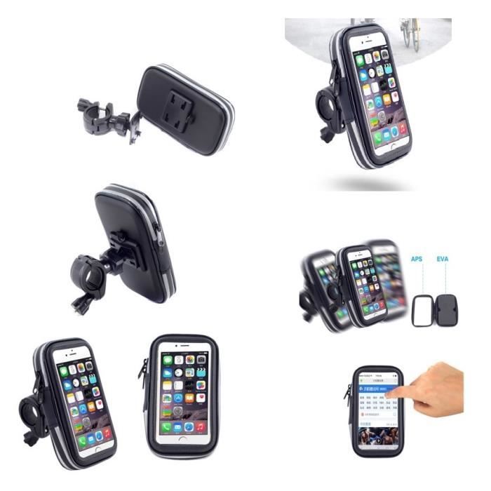 Support Professionnel Réflecteur pour le Guidon de Bicyclette et la Moto Imperméable Rotative 360 pour => BLU VIVO 4.3, D910I >