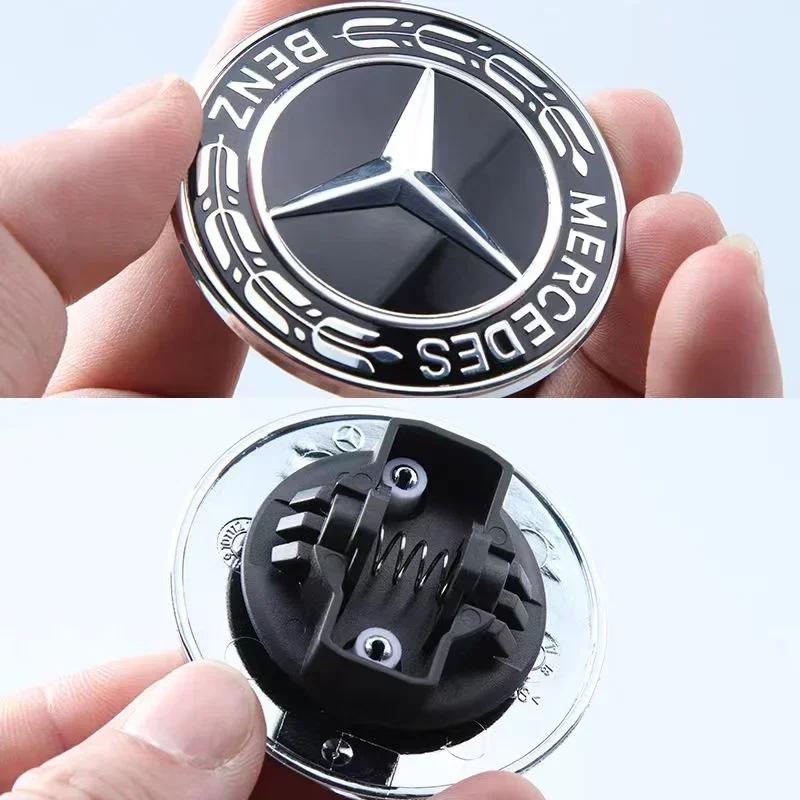 Jbfd2 Mercedes Benz W204 W124 W201 W202 W212 W220 W205 57мм Звезда Плоский Капот Значок Эмблема Значок Автомобильный Аксессуар