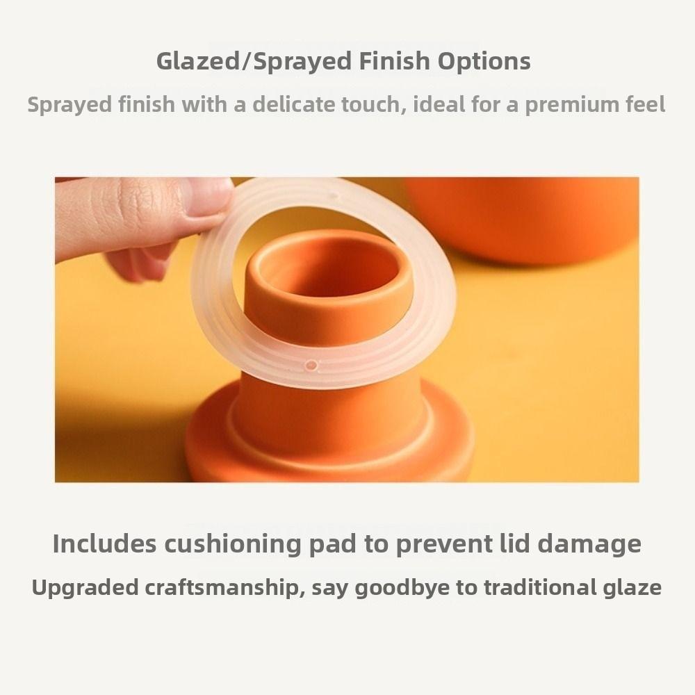 Ceramics Toothbridge Tube Dust-proof Desktop Ornament Dental Floss Storage Box Living Room