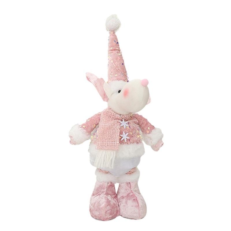 Регулируемая Рождественская Фигурка Фестиваль Телескопический Санта/Снеговик/Лось с Выдвижными Ногами Праздничное Настольное Украшение