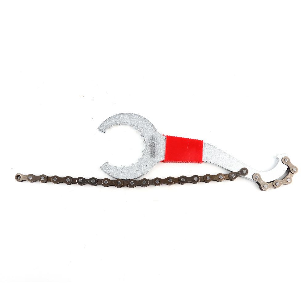 20cm Length Freewheel Wrench Stainless Steel Sprocket Remover Wrench Bike Chain Whip  Bike Repair
