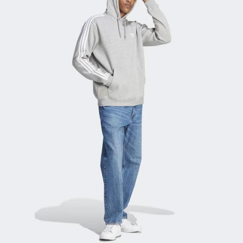 adidas Мужская толстовка с капюшоном Originals Adicolor Classics с тремя полосками, серая IL2496
