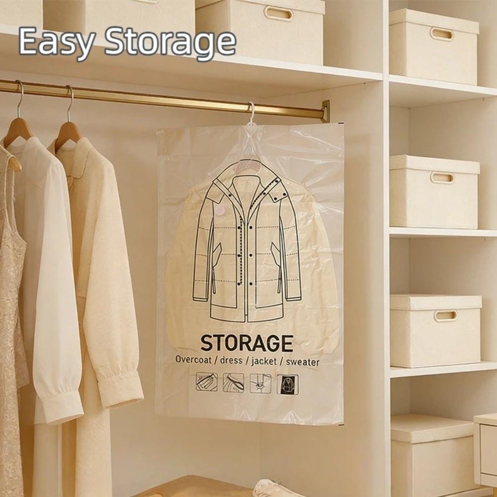 Large Size Clothes Organizer Clear Vacuum Seal Bag New Space Saving Bags  Bedroom Use