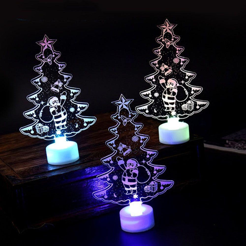 LED Color Changing Mini Christmas Xmas Tree Home Table Party Decor Charm Glitter Christmas Tree