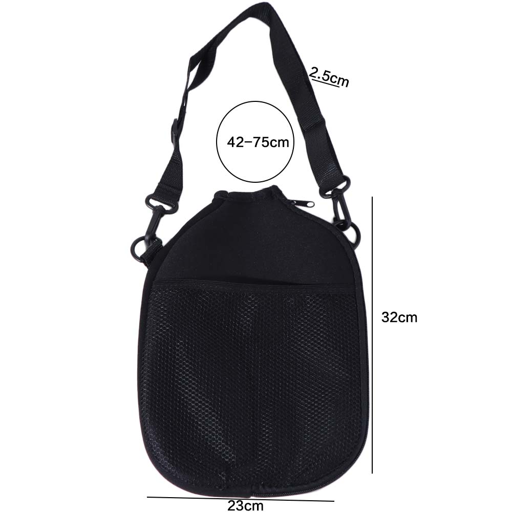 Zipper Closure Pickleball Crossbody Bag Waterproof Pickleball Racket Bag  Exercise Gym Equipment