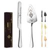 2pcs Stainless-Steel Bread Knife Pattern Cake Shovel Banquet Party Birthday Wedding Tableware Suit
