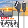 1-5PCS Scart To Hdmi 1080P Audio Video Converter Cable 1M Adapter Conversion Cable For HDTV DVD STB Accessories Plug and Play