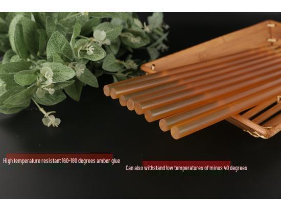 Flame Retardant Amber Hot Melt Adhesive Stick: High Temp 160°C, Low Temp Oil Resistant, UL Certified Insulation