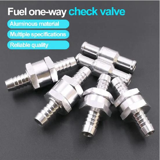 1Pcs Non-Return One Way Check Valve,Aluminium Alloy Fuel Hose Check Valve Control Accessories for Petrol Diesel Fuel Oil Water