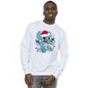 Disney Mens Lilo And Stitch Christmas Lights Sketch Sweatshirt