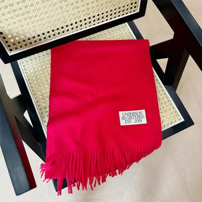 Purple Is Very Good To Match The New Solid Color Imitation Cashmere Scarf In Autumn and Winter of Dongdaemun, South Korea