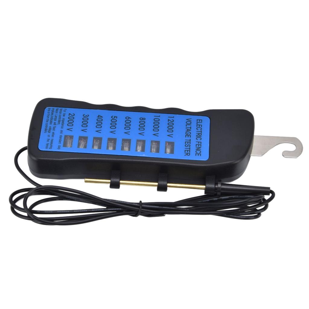 12KV Neon Fence Voltage Tester 2000 To 12000V 8 Neon Indicator Lights Waterproof Fence Tester for