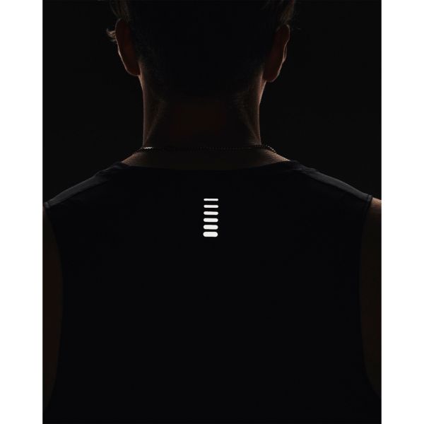 Under Armour Однотонный жилет для бега без рукавов с круглым вырезом, мужские топы, черный 1376994-001