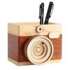 Деревянный держатель для ручек, уникальный винтажный держатель для карандашей в форме камеры, органайзер для учебы и офиса