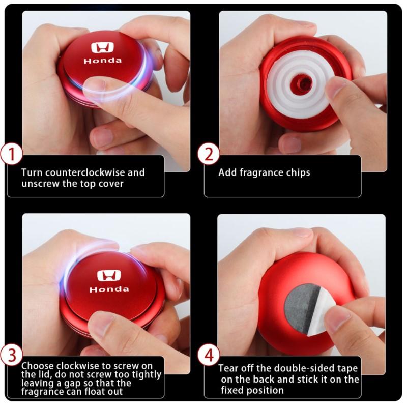 EDB3 Car Interior Air Freshener Vent Outlet Air Condition Diffuser Solid Flavoring Perfume For Honda Civic City Accord CRV Jazz CBR