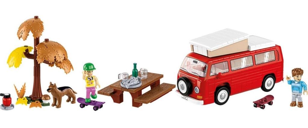 COBI Blocks Volkswagen Delivery Van T2a 135 Scale 272-Piece Camping Life [MADE IN EU] 24616