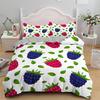 Fruit Raspberry Duvet Cover King Queen Double Size 3D Grapefruit Blueberry Print Soft Bedding Set 2/3pcs Polyester Quilt Cover