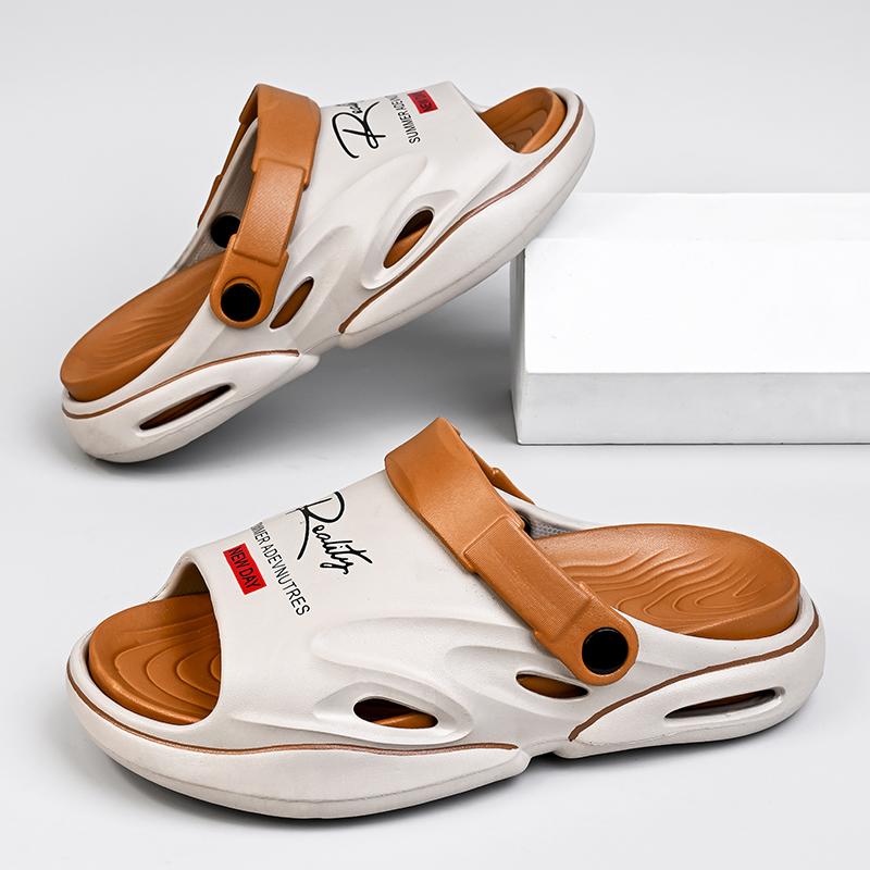 2024 Новые мужские тапочки Летние шлепанцы на мягкой подошве из ЭВА для дома и улицы Пляжная обувь для ходьбы Шлепанцы Мужская обувь