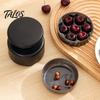 Non-toxic Food Storage Box 7 Hole Cherry Pitter, Multifunctional Fruit Coring Tool for Leak Proof Reusable Container Olive, Manual Press Remover,