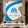 Custom Text Tapestry Olympique Marseille FC Print Wall Tapestry Indoor Living Room Wall Decor