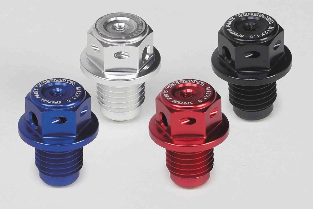Special Parts Takekawa 02-09-0025 Aluminum Drain Bolt with Neodymium Magnet, Red, M12XP1.5