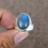 Labradorite Genstone Handmade 925 Sterling Silver Jewelry Ring Size 8 KKG-531