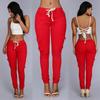 Women Casual Skinny Black Woman Pants Fashion Sexy Streetwear Pencil Pants High Waist Lace-up Slim Ladies Trousers 24293