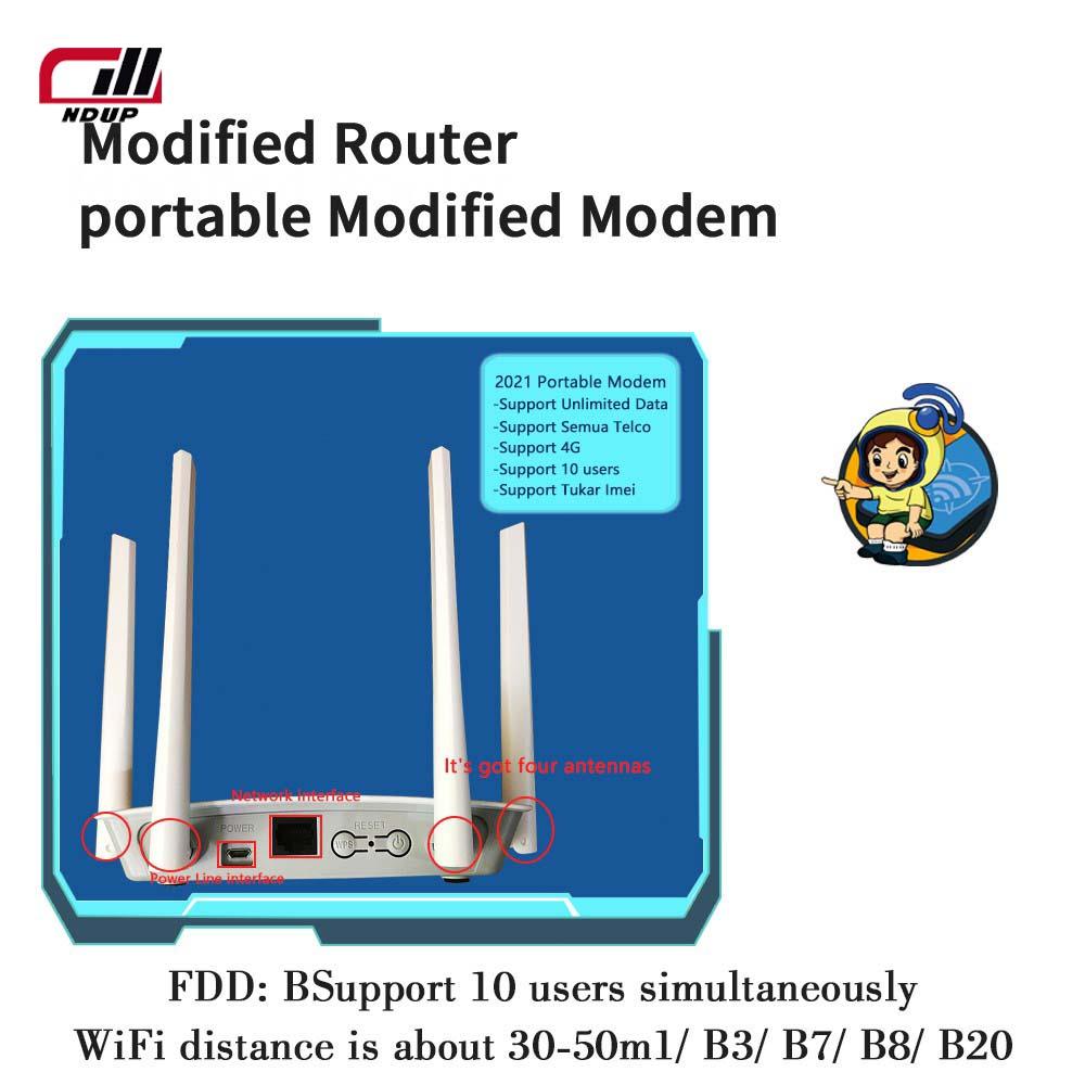 Маршрутизатор NDUP 4G с быстрым WiFi H300 — скорость до 300 Мбит/с, поддержка 10 одновременных пользователей