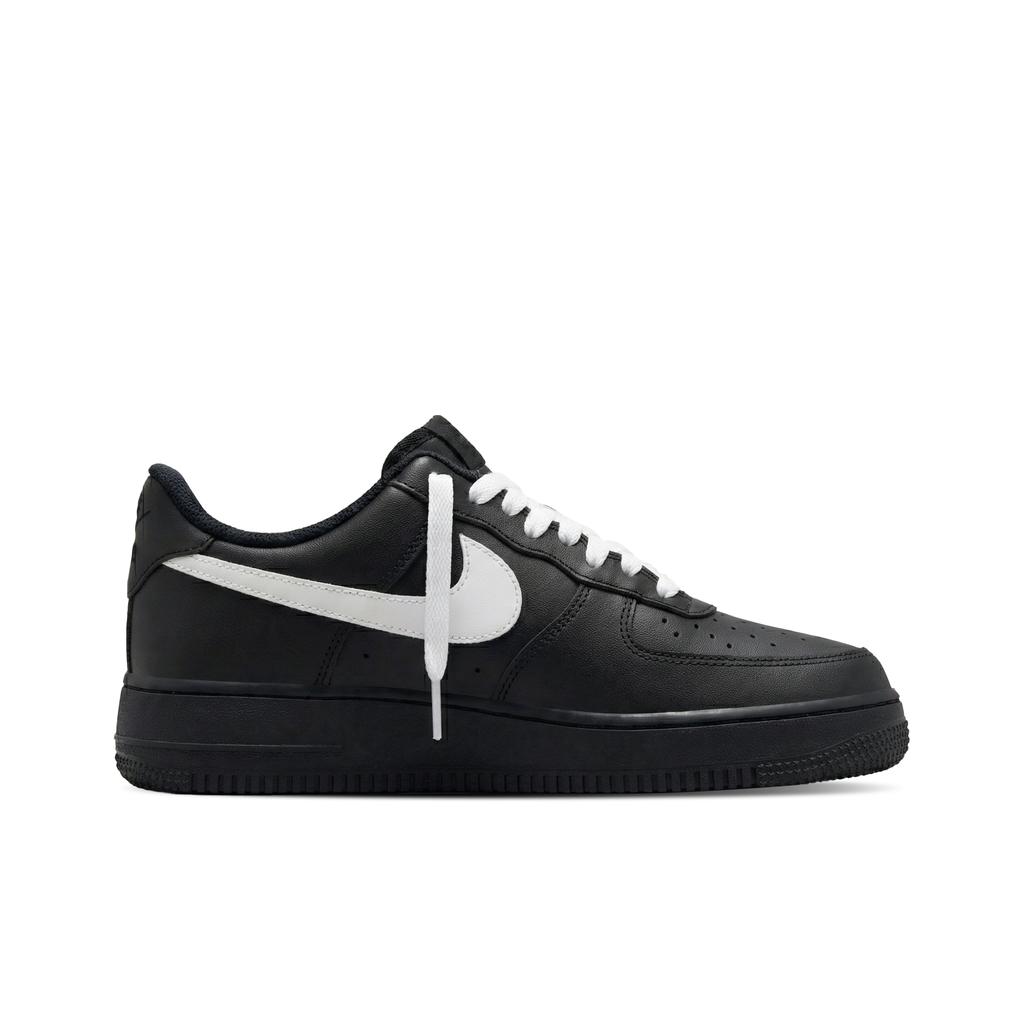 Nike Кроссовки Air Force 1, нескользящие, износостойкие, увеличивающие рост, низкие, для скейтбординга, унисекс, черные с белым, FZ0627-010(Команда577-)