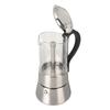 Кофеварка Moka Pot Crystal Glass Top из нержавеющей стали для плиты, классическая итальянская кофеварка на 4 чашки