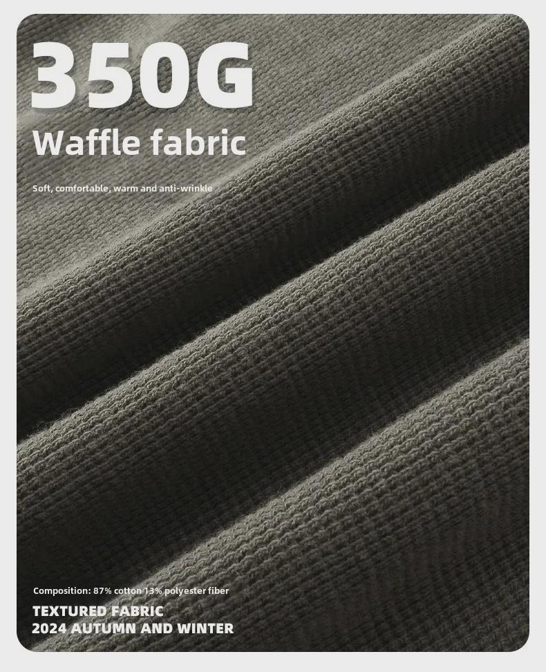 Футболка мужская вафельная с длинными рукавами в стиле ретро из коллекции осень/зима 2024 г.