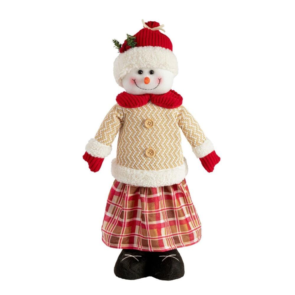Extendable Legs Christmas Snowman Ornament Space-Saving Retractable Standing Doll  Home Decor