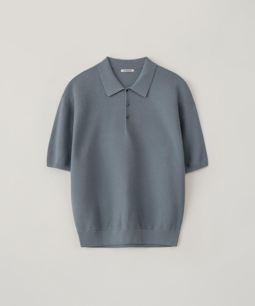 BLANKROOM Torren Polo Knit_Washed Blue