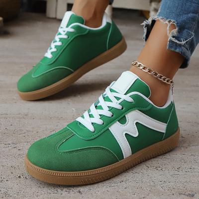 Модные женские легкие и удобные кроссовки в полоску на шнуровке, повседневные дышащие зеленые спортивные туфли, большие размеры