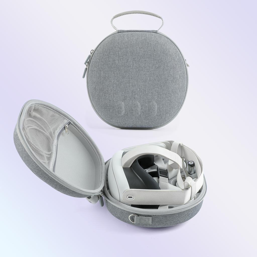 Carrying Case, Hard Bag for Meta Quest 3 Accessories/Pro VR Headset with Elite Strap, Touch Controllers and Other VR Accessories, Large Space