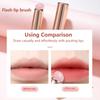 Shiny Pink Silicone Lip And Concealer Makeup Brush With Cover Q Soft Round Head Lipstick Applicator Lip Cosmetic Tool Multi-Use