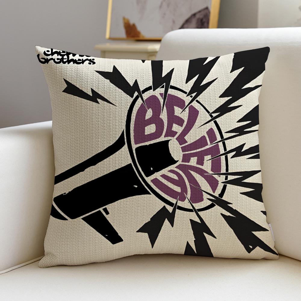 the CChemical BrothersS Cushion Cover Breathable and skinfriendly linen pillowcase square removable and washable cushion