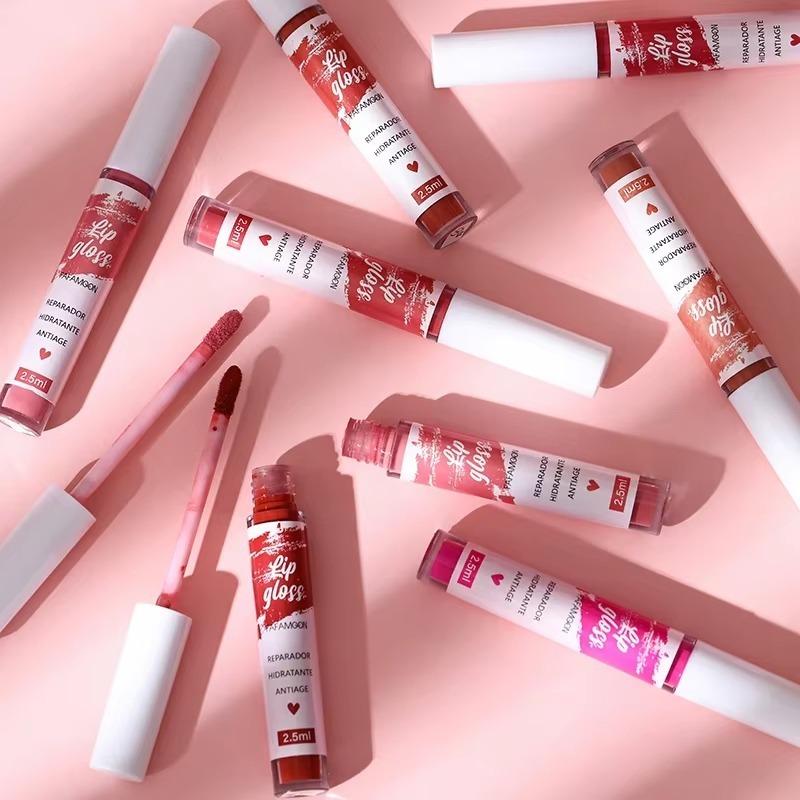 Розово-красная матовая жидкая губная помада макияж глазурь для губ увлажняющая водостойкая прочная грязевая помада антипригарный блеск для губ в чашке макияж корейский